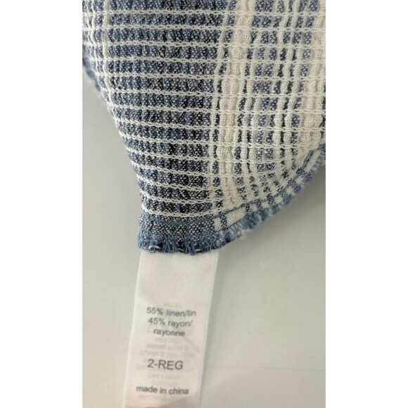 Maurices Plus Size Linen Blend Wide Leg Pull On Cropped Pants Sz 2 Coastal Boho - Picture 6 of 11